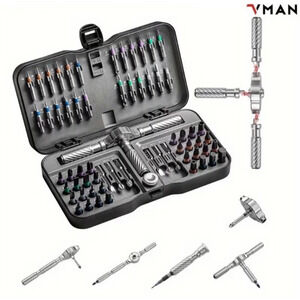 🔥VMAN 66 in 1 Multifunction Ratchet Screwdriver Set Magnetic Bits BNIB🔥